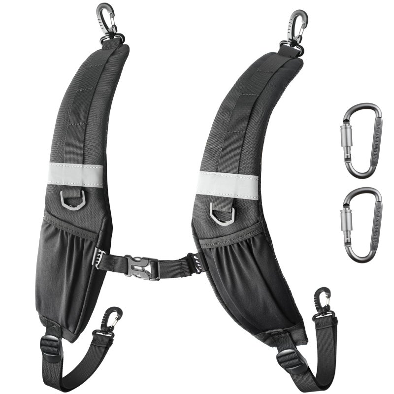 Pitozer Shoulder Strap with Phone Holder, Backpack Straps Shoulder Straps for Bags Padded Back Pack Replacement Adjustable Carrying Strap with Clip for Backpack/Dry Bag/Sprayer - Image 1