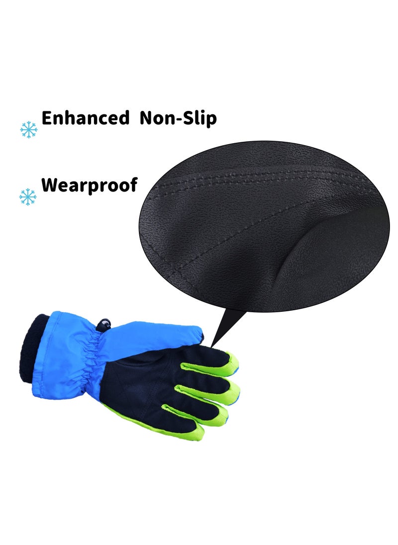 SYOSI - Kids Ski Gloves, Kids Winter Warm Gloves, Warmest Waterproof and Breathable Snow Gloves for Cold Weather, Cold Weather Windproof Thermal Gloves for Boys & Girls - Image 1