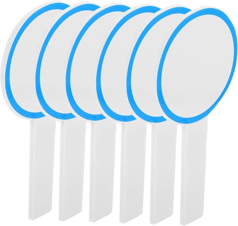 NUOBESTY 6Pcs Handheld Dry Erase Scoring Boards Portable Blank Whiteboards for Voting and Game Responses Small Erasable Paddles for Educational and Office Use - Image 1