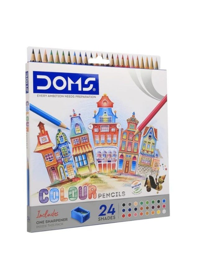 DOMS 24 Shades Colour Pencil with free Sharpener - Image 4