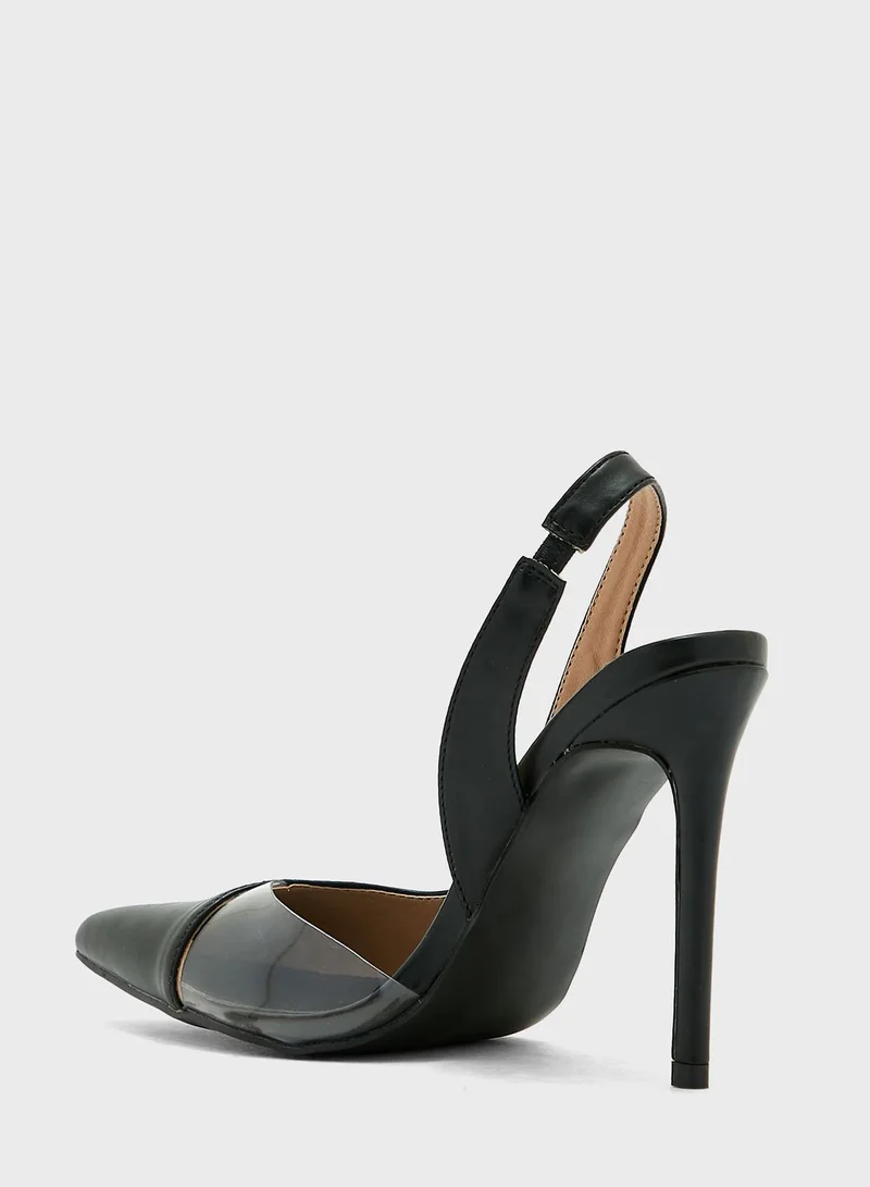 PUBLIC DESIRE Sling High Heel Pumps
