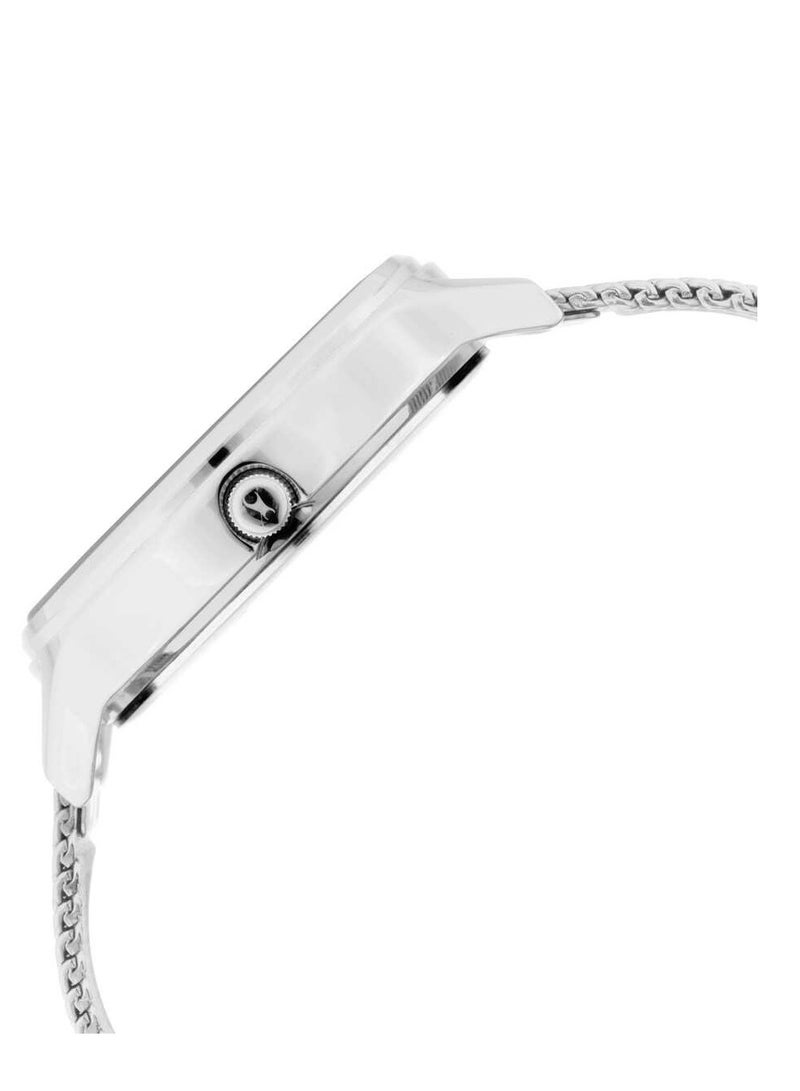 Fastrack Ruffles Quartz Analog with Day and Date Pink Dial Stainless Steel Strap Watch for Girls - Image 3