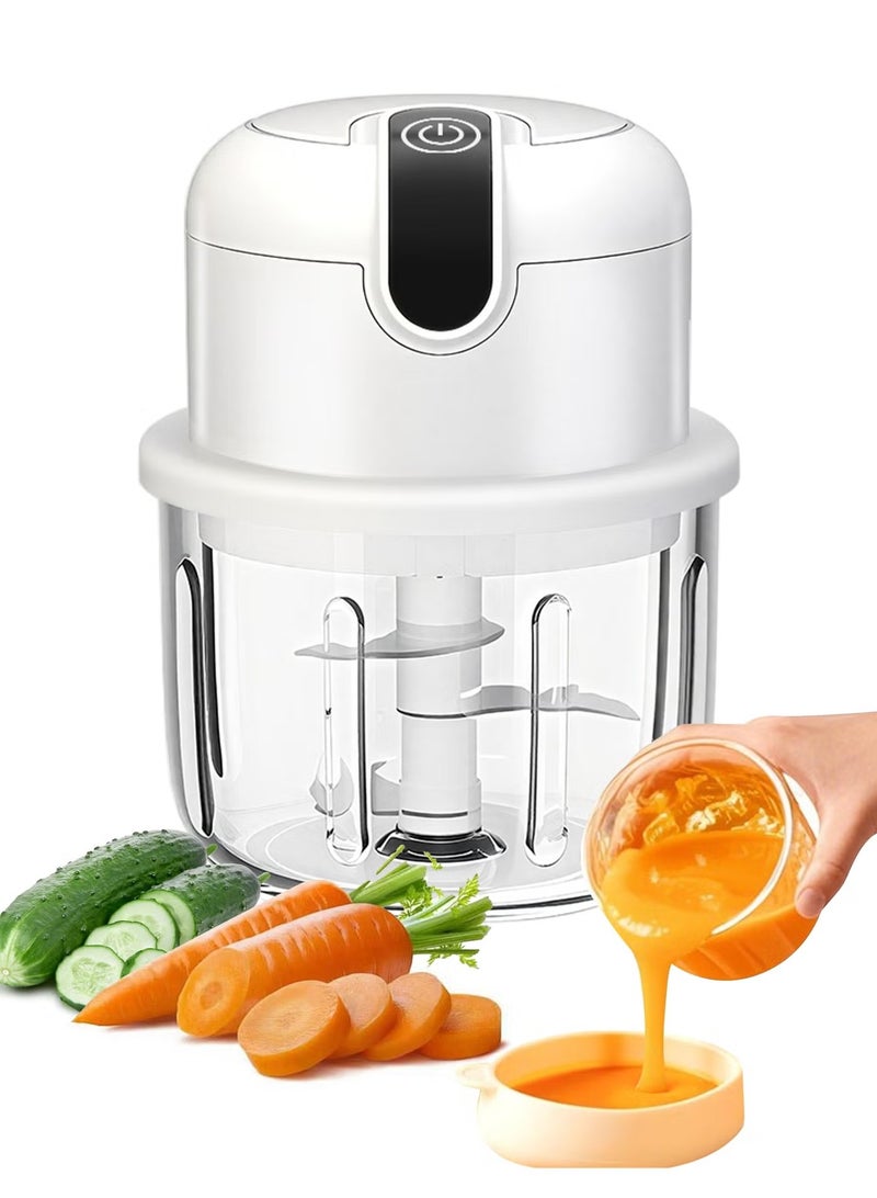 Baby food maker - electric blender, mini food grinder, glass jar, for mixing baby food, white - Image 3