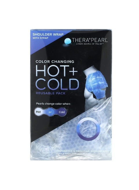 TheraPearl, Color Changing Hot + Cold Reusable Pack, Shoulder Wrap with Strap, 1 Wrap