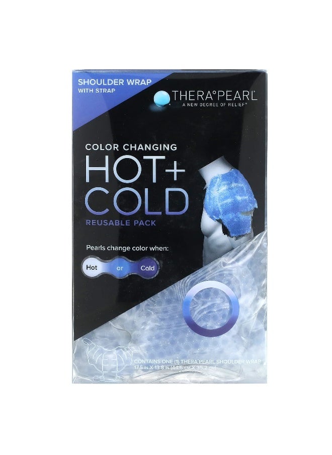 THERA PEARL - TheraPearl, Color Changing Hot + Cold Reusable Pack, Shoulder Wrap with Strap, 1 Wrap - Image 1