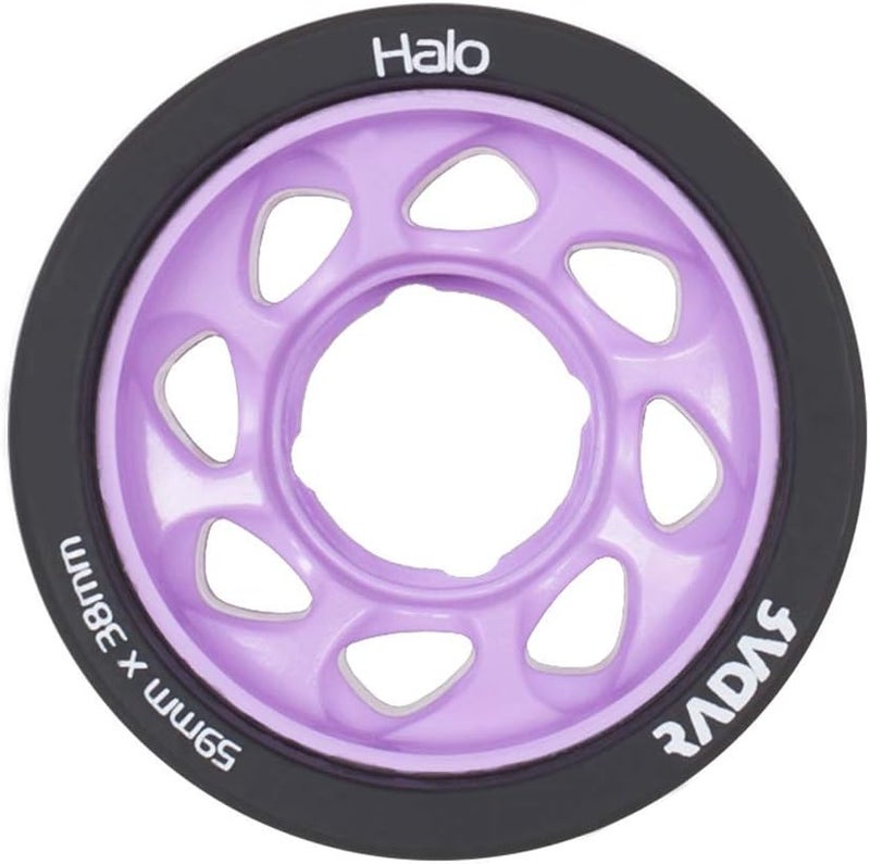 Riedell Radar Wheels Halo Roller Skate Wheels - 4 Pack of 38mm x 59mm - Image 2