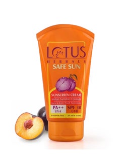 LOTUS HERBALS Safe Sun Block Cream Spf 30, 100G  - Image 1