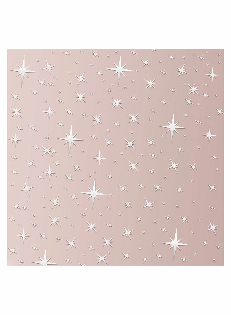 82 Pieces Removable Mirror Wall Stickers 3D Acrylic Decal for Home Livingroom Bedroom Decor Silver Star - Image 1
