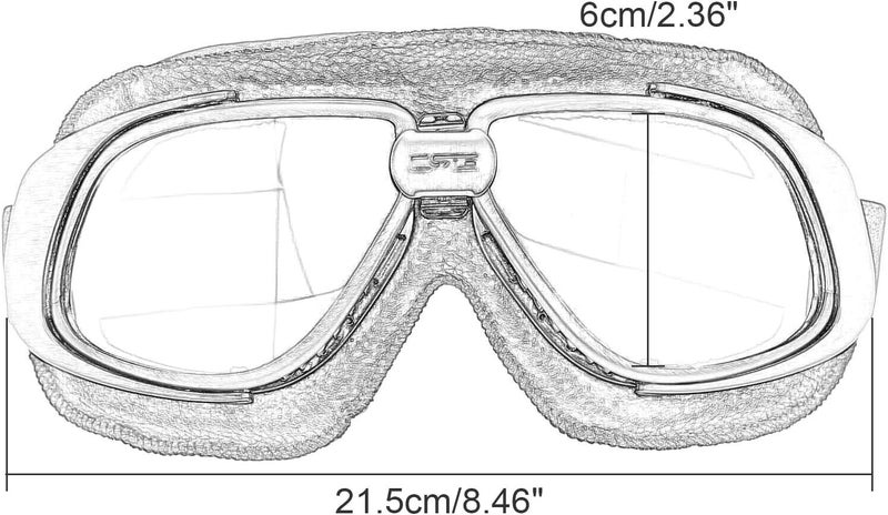 MUXSAM Motorcycle Goggles Vintage Anti Fog Pilot Glasses Dustproof ATV Off Road - Image 5