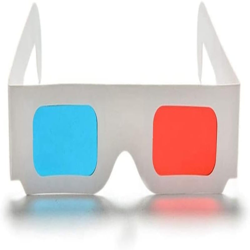 3D Glasses 100 Pairs Red Blue Lenses - Comfortable Foldable Design High Quality Paper Material 3D Anaglyph Glasses for Home Movie Viewing TV DVD Internet Use - Image 5