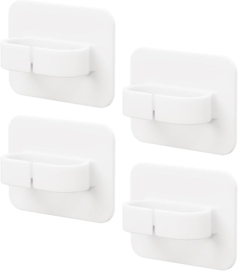 4pcs Multipurpose Circle Adhesive Hooks for Bathroom Spray Bottle Storage, No-Trace Wall Mount Household Utility Hooks for Home Organization - Image 1