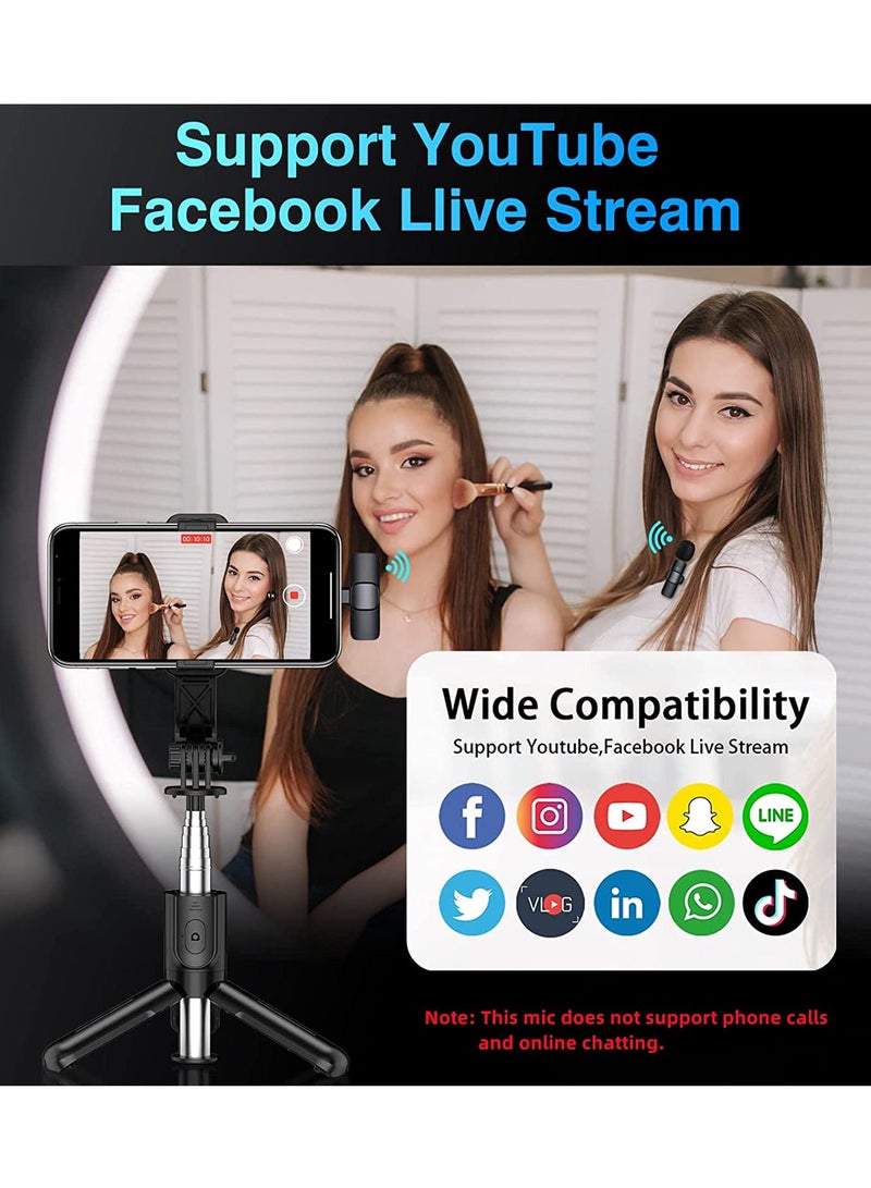 LEDIN Upgraded Plug Play Wireless Lapel Lavalier Microphone for iPhone iPad Recording YouTube Facebook Live Stream Vlog Auto-Sync Wireless Mic with 2 Clips No Need App Bluetooth - Image 5
