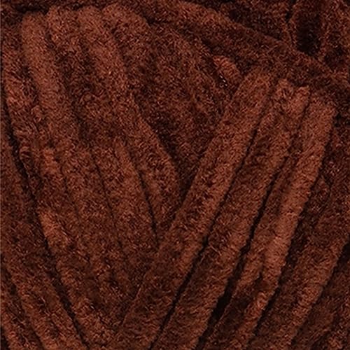 Estako Velvet Chenille Blanket amigurumi Yarn for Crocheting and Knitting Super Bulky 100 gr (132 yds) (1410 - Brown) - Image 2