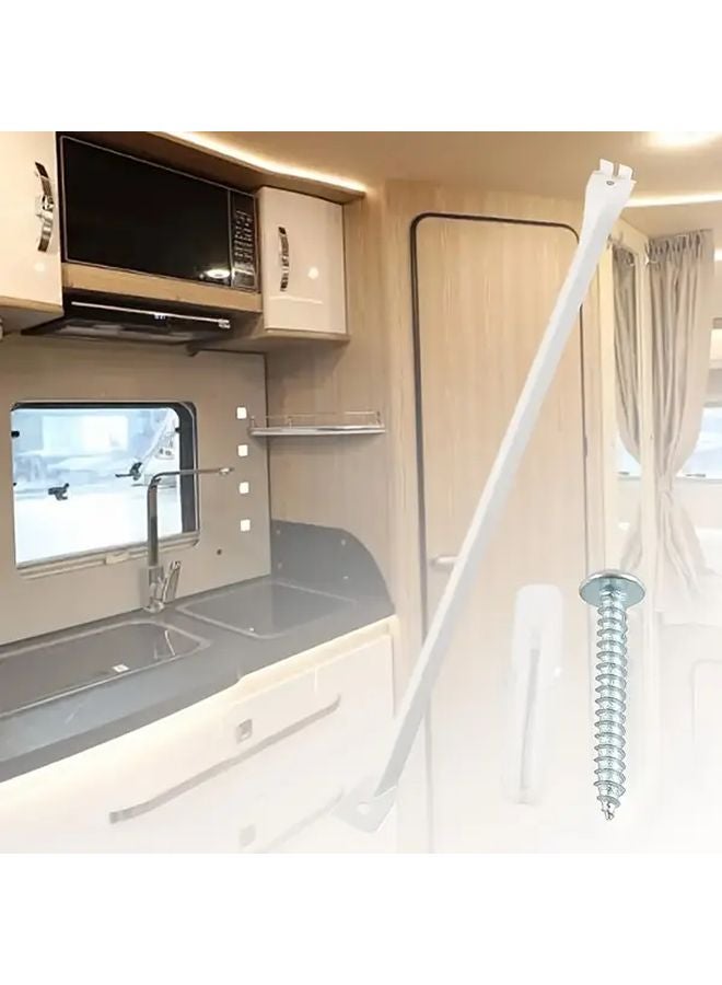 1pc Metal Support Brackets With Screws For Wall Shelf Mounting Caravan Storage - Image 4