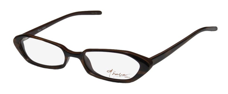 THALIA SODI Thalia Dahila Womens/Ladies Ophthalmic Glamorous Designer Full-rim Flexible Hinges Eyeglasses/Eye Glasses (51-16-140, Chocolate) - Image 1
