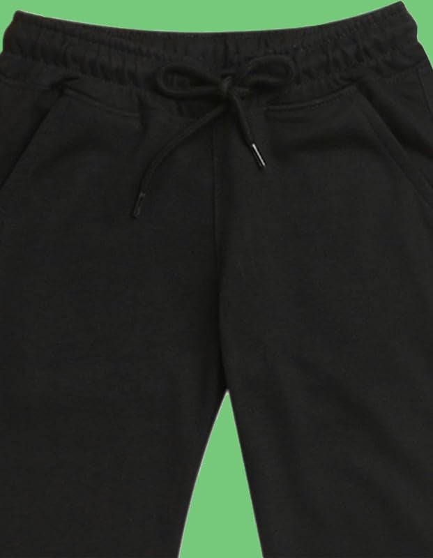 Nusyl Black Solid Color Kids Unisex Treck Pants (NUUPJOG0001) - Image 3