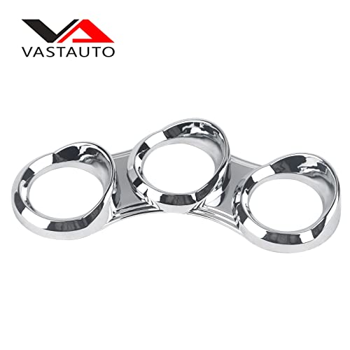 VASTAUTO Peterbilt Center Gauge Cover Kit Compatible with 2006-2022 Peterbilt 379 384 386 387 388 389 Instrument Dash Center Gauge Cover (Chrome) - Image 4
