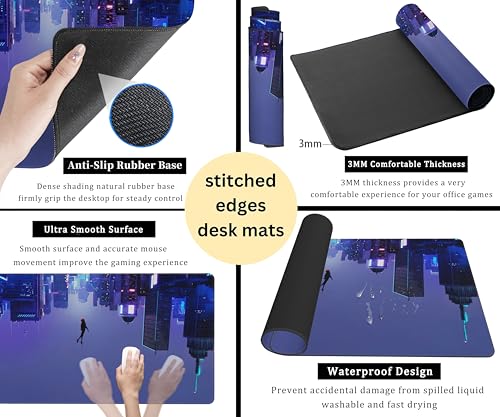 Mechanical Cattle Anime Desk Mat XXL Gaming Mouse Pad, Extended Keyboard Mat, Full Desk Accessories, 31.5"x15.75" - Image 5