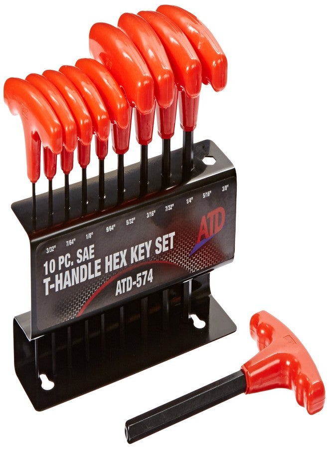 ATD Tools (574 10-Piece SAE T-Handle Hex Key Set - Image 2