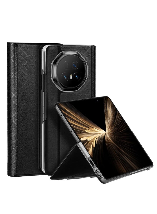 general Cover Compatible with Honor Magic V5 5G, PU Leather Case Magnetic Closure Design Flip Stand Cover with Card Slot, Shockproof Wallet Case for Honor Magic V5 - Image 1