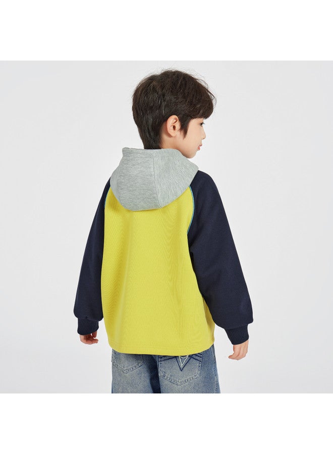 BOY جاكيت S 2025 أسلوب الربيع الجديد كليه بلونين بأكمام راجلان سحاب علوي للأطفال ملابس رياضية غير رسمية متعددة الاستخدامات - Image 5