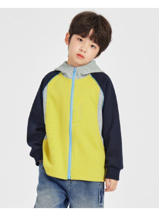 BOY جاكيت S 2025 أسلوب الربيع الجديد كليه بلونين بأكمام راجلان سحاب علوي للأطفال ملابس رياضية غير رسمية متعددة الاستخدامات - Image 1