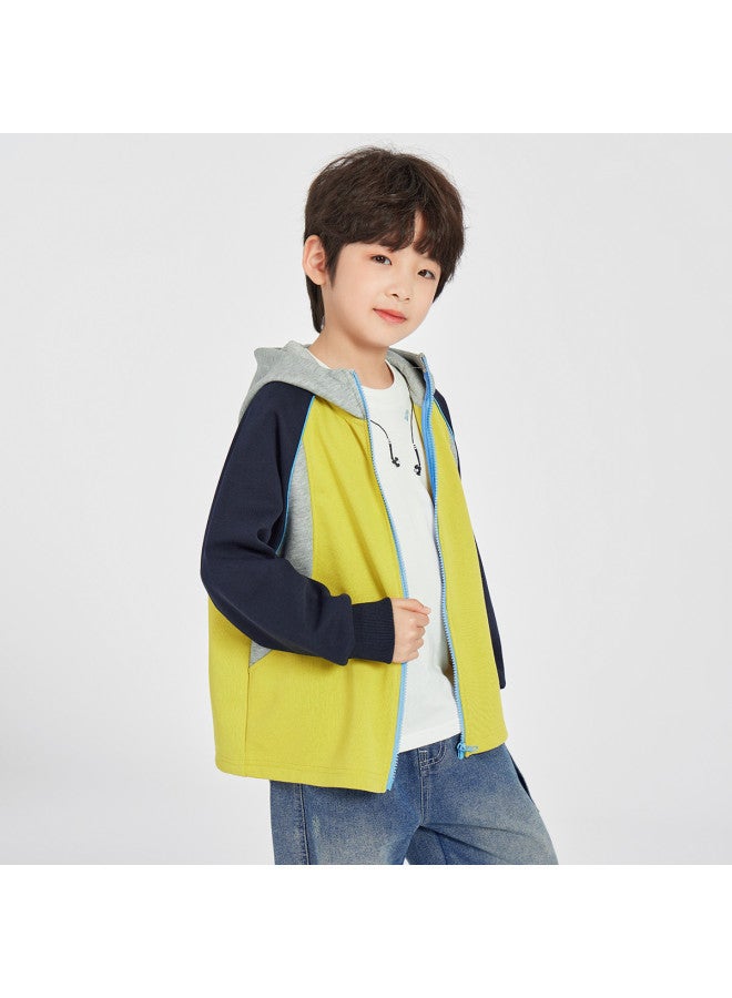 BOY جاكيت S 2025 أسلوب الربيع الجديد كليه بلونين بأكمام راجلان سحاب علوي للأطفال ملابس رياضية غير رسمية متعددة الاستخدامات - Image 4