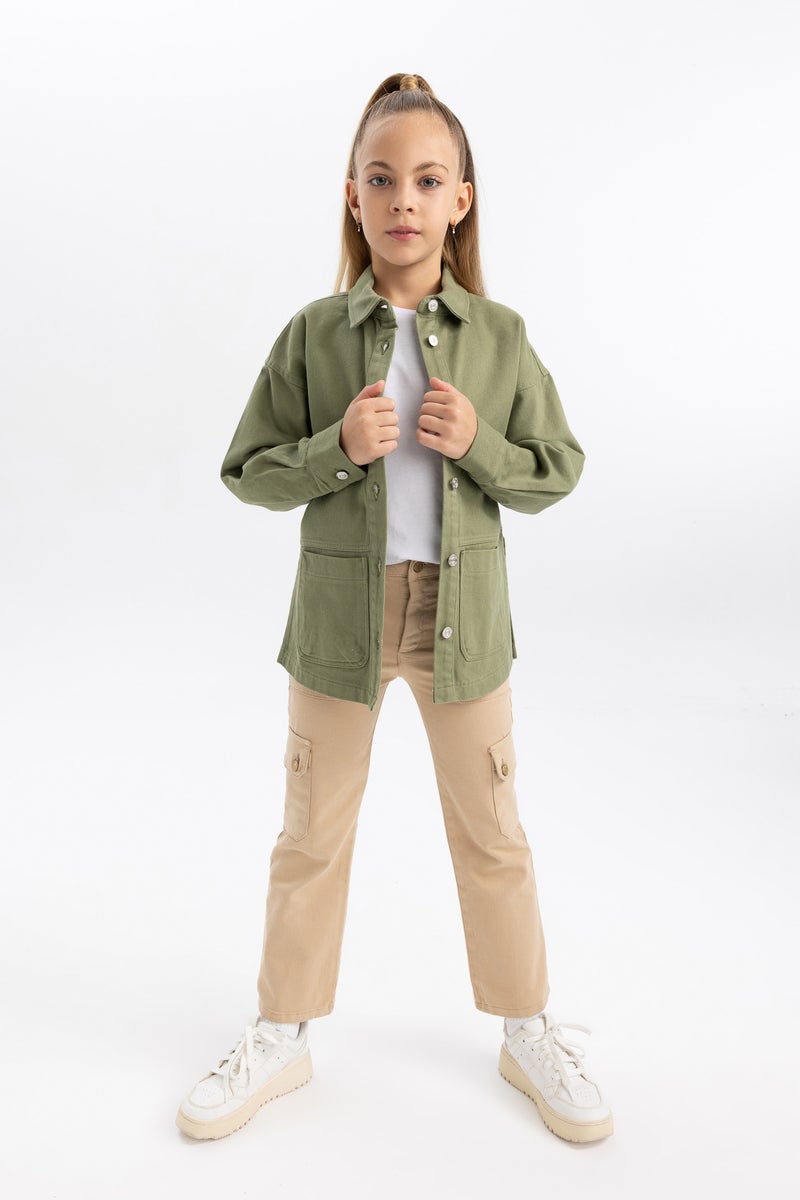 ديفاكتو بنطلون شارلستون بناتي كارجو فيت قطن - Image 2