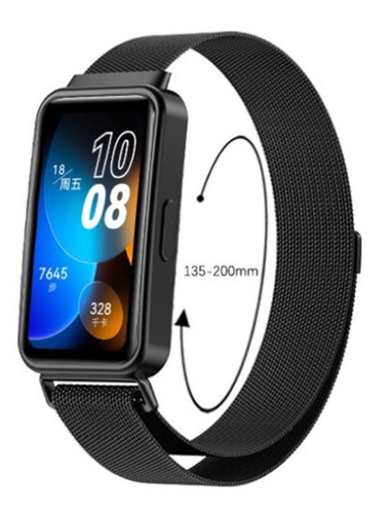 Bukela 3-Pack Stainless Steel Milanese Loop Band Watchband For HUAWEI Band 8/9/10 Black/Sliver/Gold - Image 5