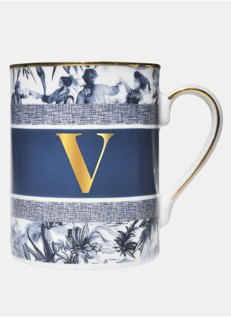 Baci milano - BACI MILANO - MUG - LETTER V - PORCELAIN - Image 1