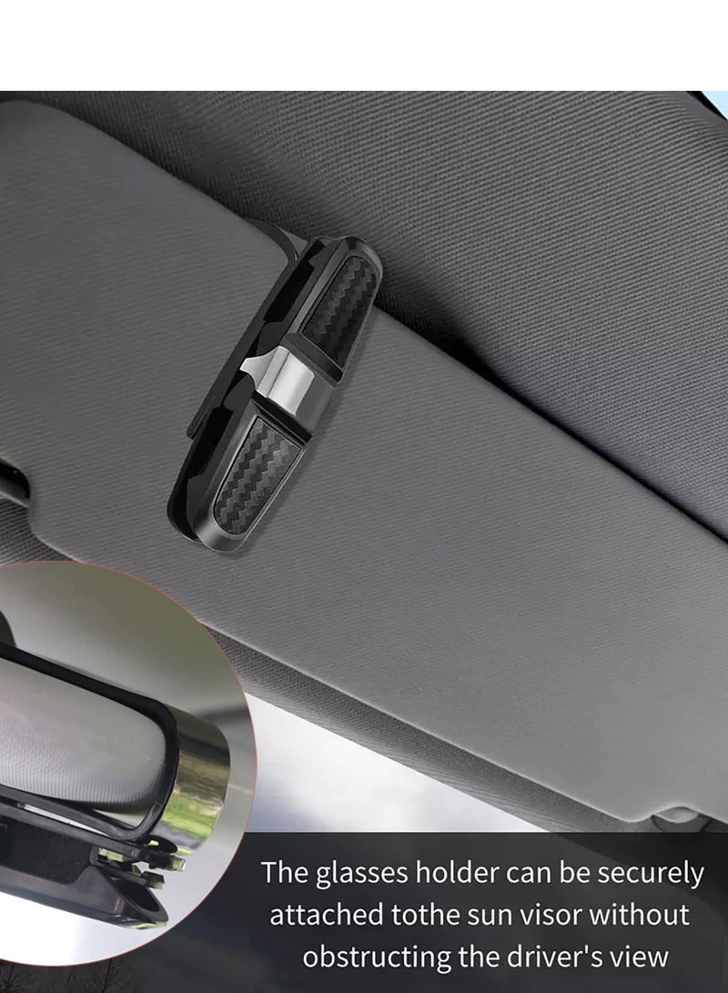 Generic car sun glass spectacles holder eyeglasses storage fastener hang and sun visor case for all cars, SUVs, trucks (universal black)  - Image 4