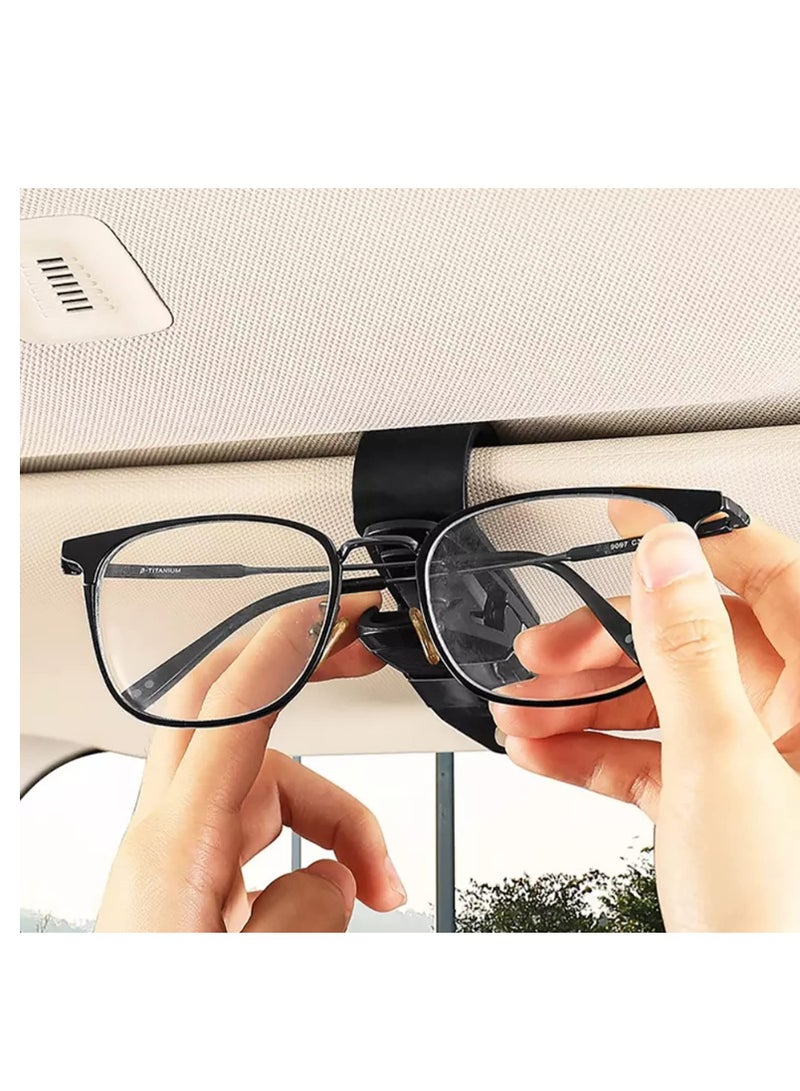 Generic car sun glass spectacles holder eyeglasses storage fastener hang and sun visor case for all cars, SUVs, trucks (universal black)  - Image 3