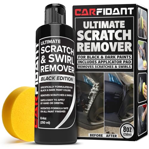 Carfidant Black Scratch and Swirl Remover - Car Scratch Remover for Paint Scratches - Polishing Compound for Cars Kit with Buffer Pad - Buffing Compound for Car Paint Restorer - Image 1