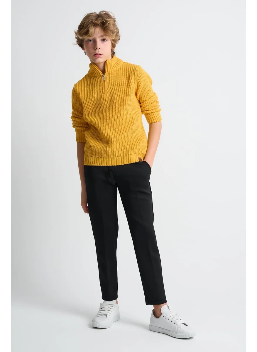 Alexander Gardi Alexandergardı High Collar Zippered Boy's SWEATER (C23-7108)