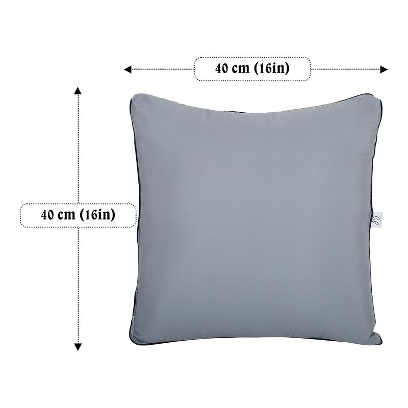 JY Cushions in Microfiber Filler for Sofa and beds in Colour Set of 5pc 16 X 16 Grey - Image 4