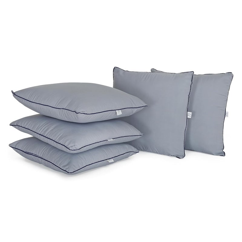 JY Cushions in Microfiber Filler for Sofa and beds in Colour Set of 5pc 16 X 16 Grey - Image 1