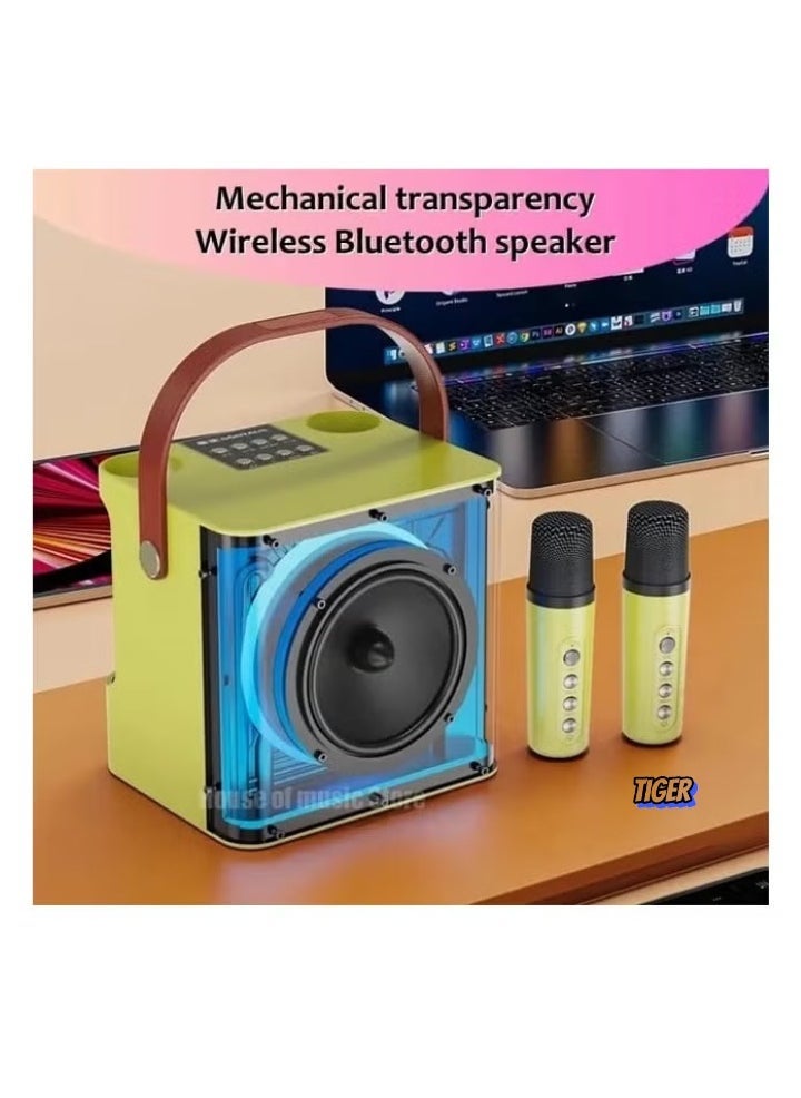 JAJEEK M23 PLUS RGB Karaoke Bluetooth Speaker – Powerful Sound, Multi-Color LED Lights, Wireless Bluetooth Connection, Built-in Microphone for Singing & Party – Ideal for Home & Outdoor Use - Image 2