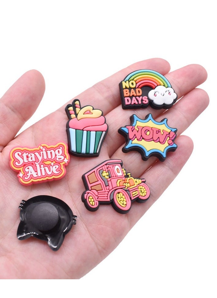 Excefore Shoe Decoration Charms 25 Pcs Girly Crocs Charms Croc Accessories PVC Shoe Charm for Crocs Shoes Bracelets Wristband Party Gifts for Adult Girls Women Kids  - Image 4
