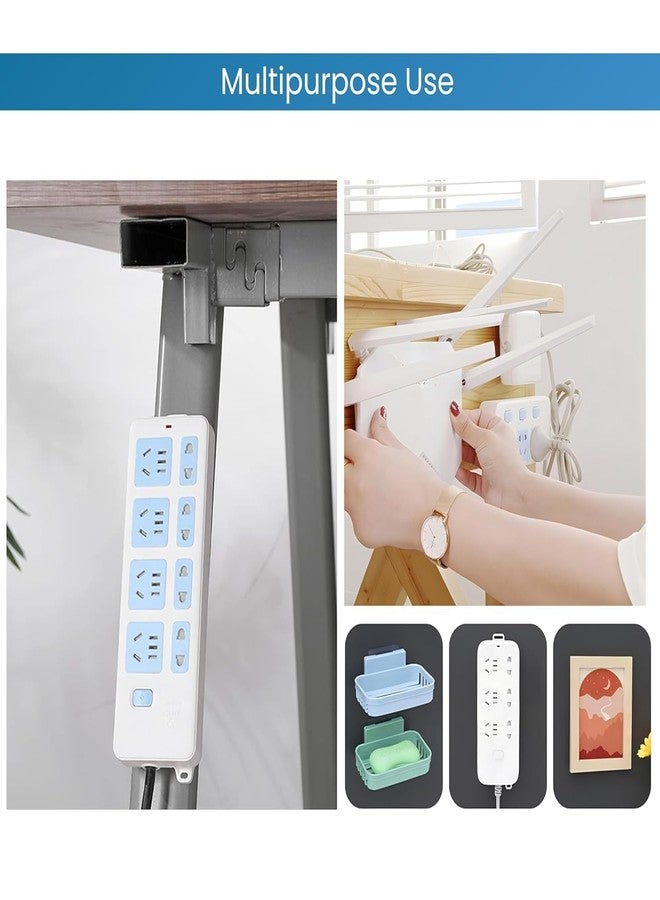LYSIREN 12 Pack Double-Sided Self Adhesive Male/Female Wall Hooks – Heavy-Duty, No-Drill, Sticker Hooks for Hanging Socket Box, WiFi Router, Bathroom, Kitchen & Home Organization (Male Female Hook) - Image 3