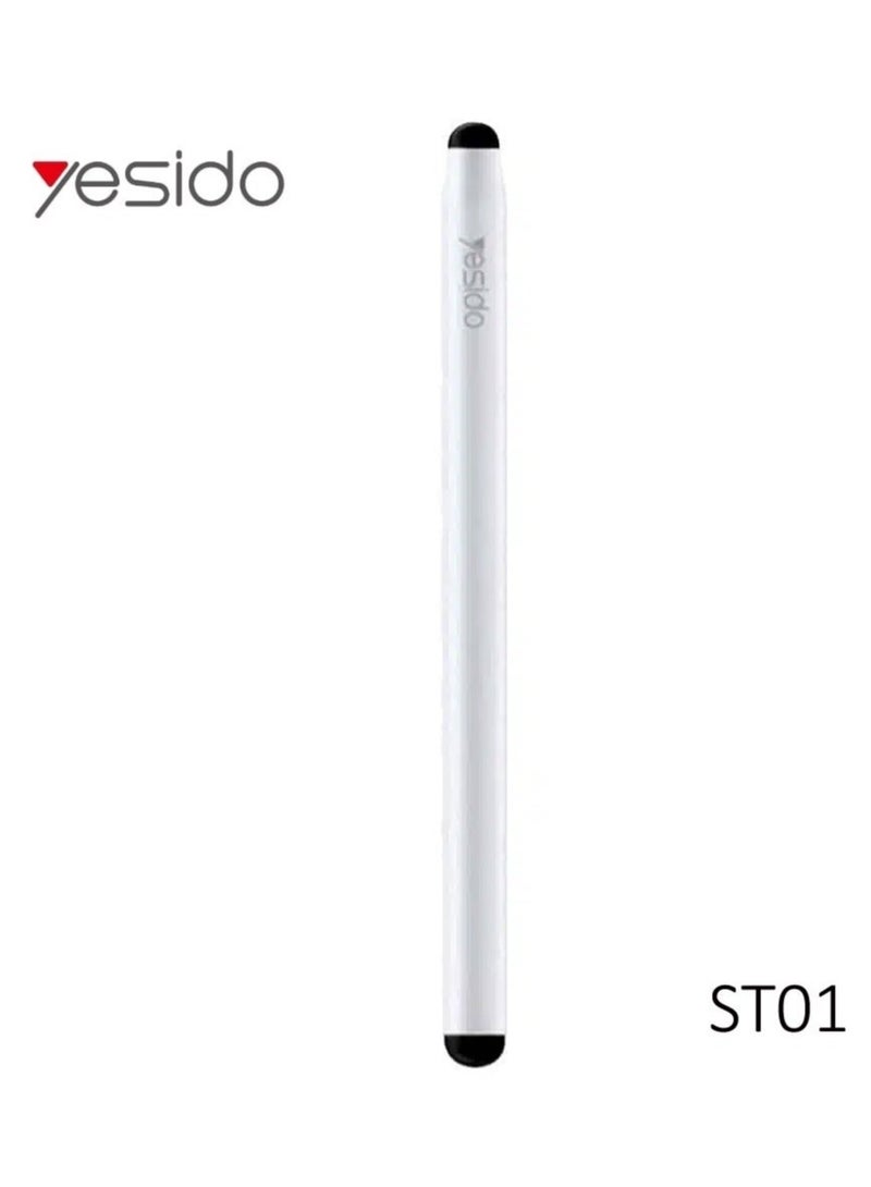 ST01 Capacitive Active Touch Screen Stylus Pen for Tablets and Smartphones – High Precision, Smooth Writing, High Sensitivity, Ergonomic Design – Ideal for Drawing, Writing, and Navigation