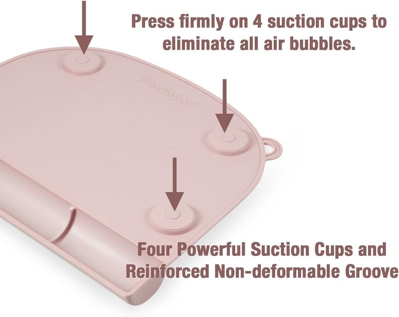 PandaEar 2 Pack Suction Silicone Placemat for Toddlers Kids Food Grade Toddler Place Mat for Dining Table  Restaurants Baby Eating Baby Placemat That Stick to TablePink  Linen - Image 4