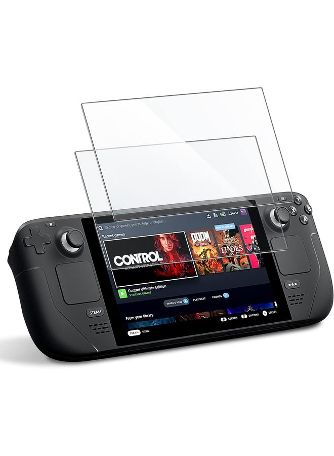 جي تيك واقي شاشة لجهاز Steam Deck Oled مقاس 7.4 بوصة 2023 وSteam Deck مقاس 7 بوصة 2021 و2022 9H من الزجاج المقوى المقاوم للخدش عالي الوضوح، عبوتان - Image 1