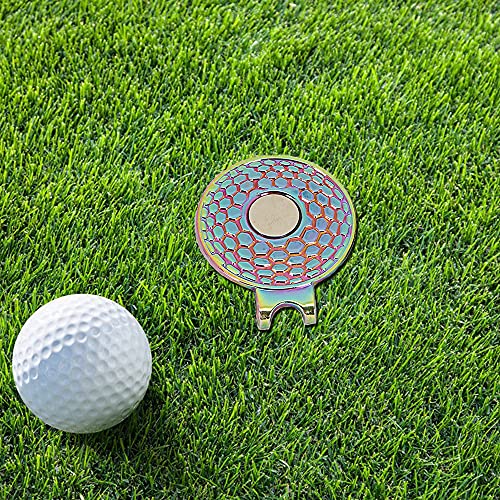 Mimeile Golf Hat Clips Magnetic Marker Holder 5 Pcs Colorful Golf Cap Clips Aiming Marker Professional Sports Court Aid Accessories Gift for Golfer Dad Women Men Elder - Image 2