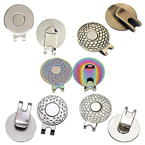 Mimeile Golf Hat Clips Magnetic Marker Holder 5 Pcs Colorful Golf Cap Clips Aiming Marker Professional Sports Court Aid Accessories Gift for Golfer Dad Women Men Elder - Image 3