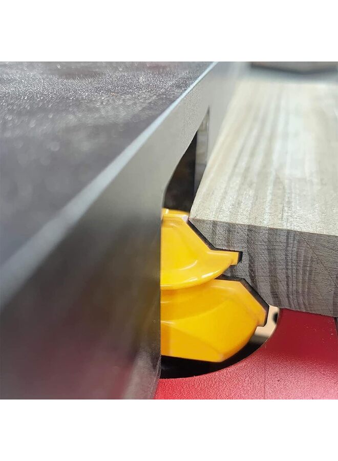 45 Degree Lock Miter Router Bit 3-Piece Set, for 1/2”, Cutting Height, 1/2 Inch Shank. Easy to Create Lock Miter Joint  - Image 3