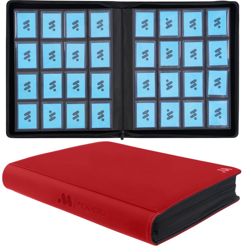 MORABTO 16 Pocket Top loader Binder, Holds 640 Top Loaders,Top Loader Binders for 3" x 4" Rigid Cards,Top loader Card Binder for Hard Plastic Top Loaders - Image 1