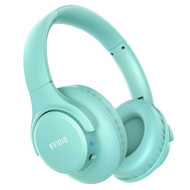 KVIDIO Bluetooth Headphones Over Ear, 65 Hours Playtime Wireless Headphones with Microphone,Foldable Lightweight Headset with Deep Bass,HiFi Stereo Sound for Travel Work Cellphone - Image 1