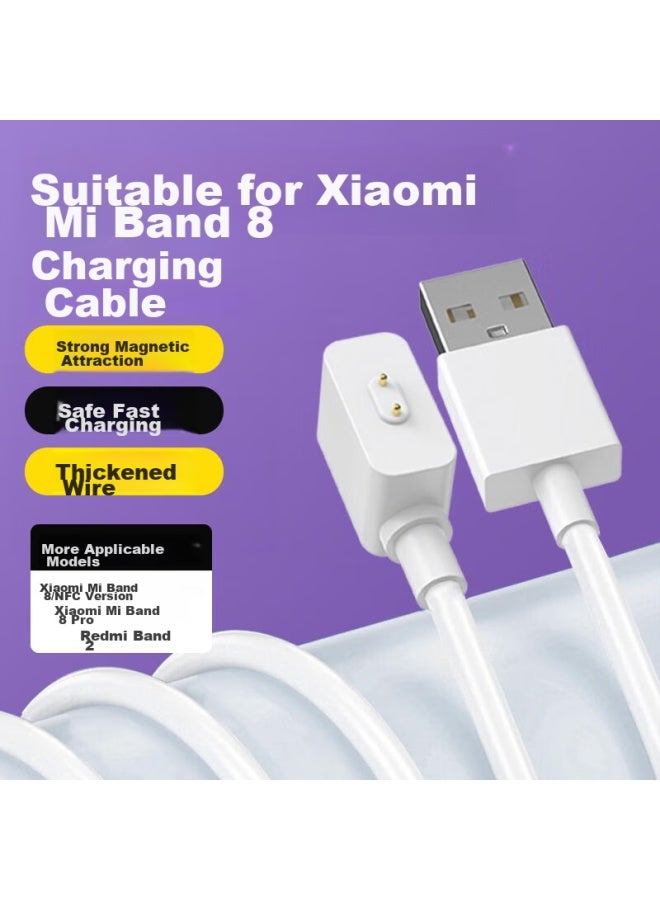 Stiger كابل شحن متوافق مع Xiaomi Band 8/9/Nfc/8Pro/9Pro، شاحن Redmi Band 2، قاعدة شحن مغناطيسية سريعة للرياضة - Image 1