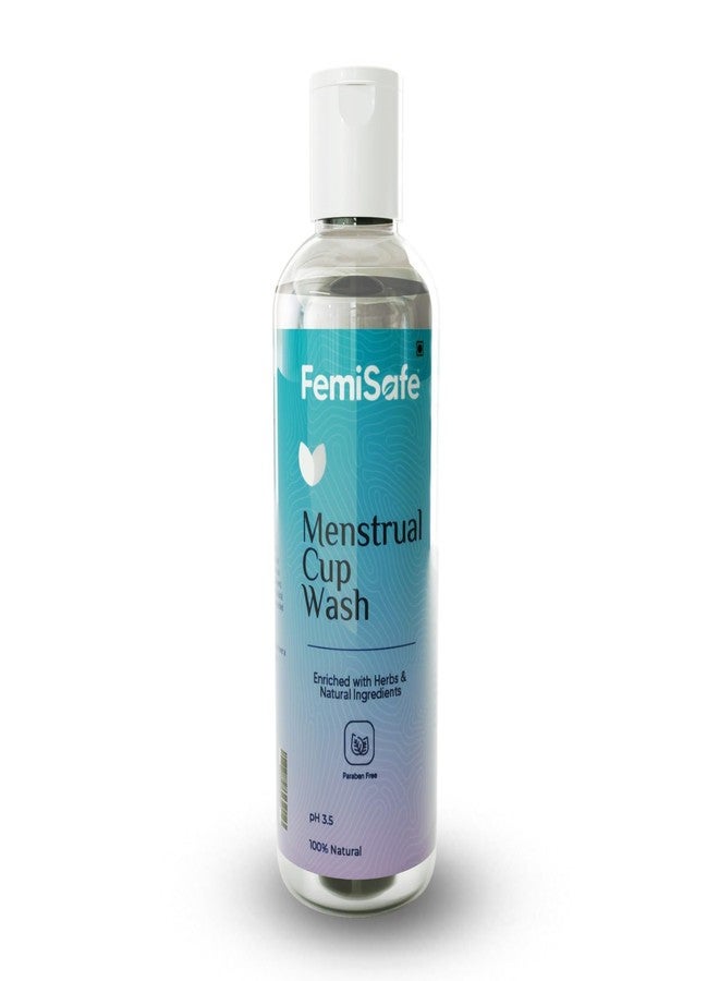 FemiSafe Menstrual Cup Wash 100ml |Natural & Herbal Formula for Cup Hygiene | pH-Balanced, Paraben-Free & Anti-Microbial | Eliminates Odour & Maintains Menstrual Cup Cleanliness - Image 1