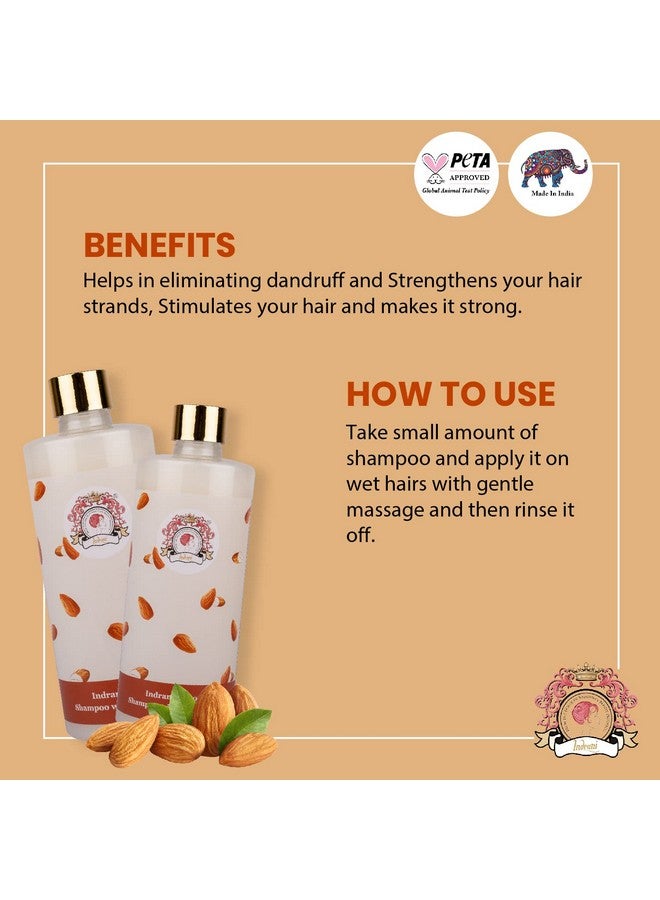 Indrani Cosmetics Almond Shampoo With Conditioner For Women To Reduce Hair Fall, Promote Hair Growth, Control Dandruff 500 Ml - Image 3